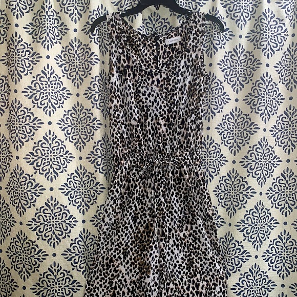 Calvin Klein cheetah print jumpsuit - Picture 2 of 6